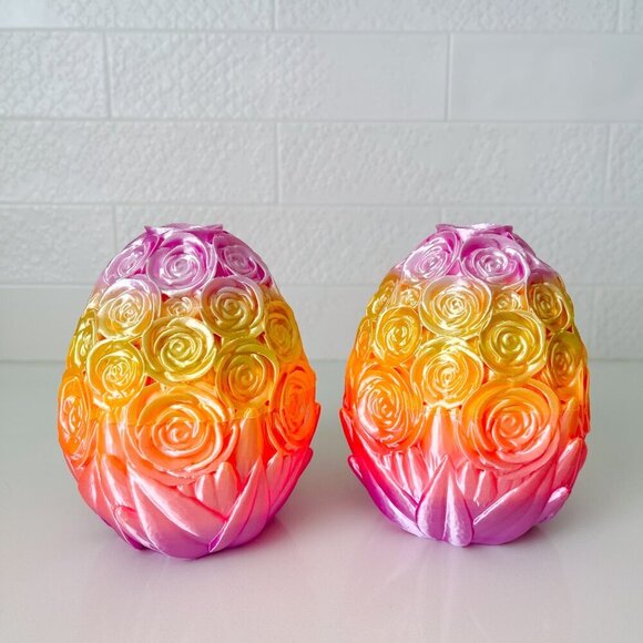 Large Rose-Covered Easter Eggs โ Handcrafted Party Favors, Spring Decor, Wedding - Picture 4 of 7